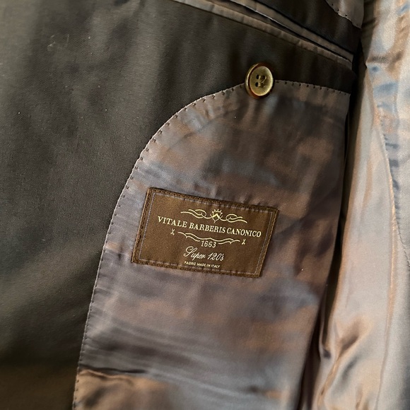 Woven by Vitale Barberis Canonico Tropical Wool Navy Suit 40L - Picture 4 of 7